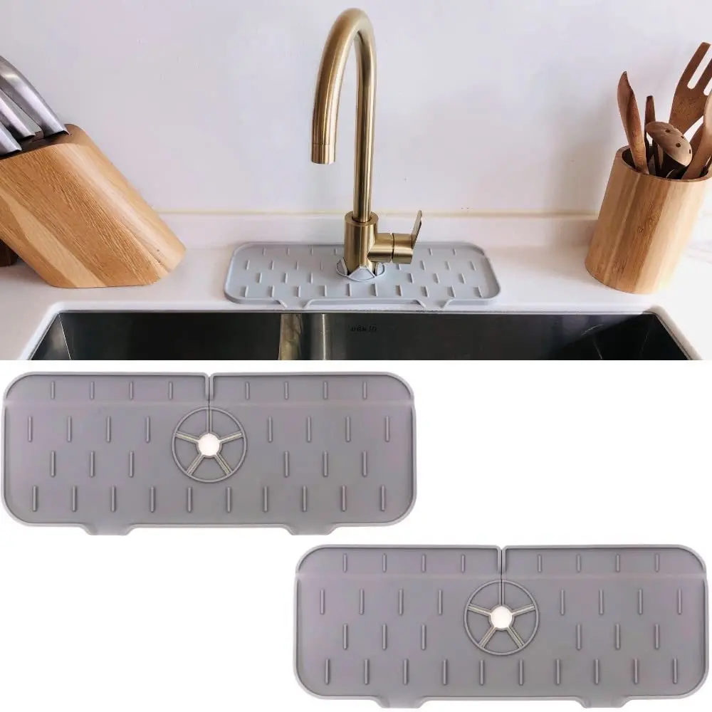 Silicone Faucet Water Catcher Mat Sink Draining Pad Behind Faucet Buy