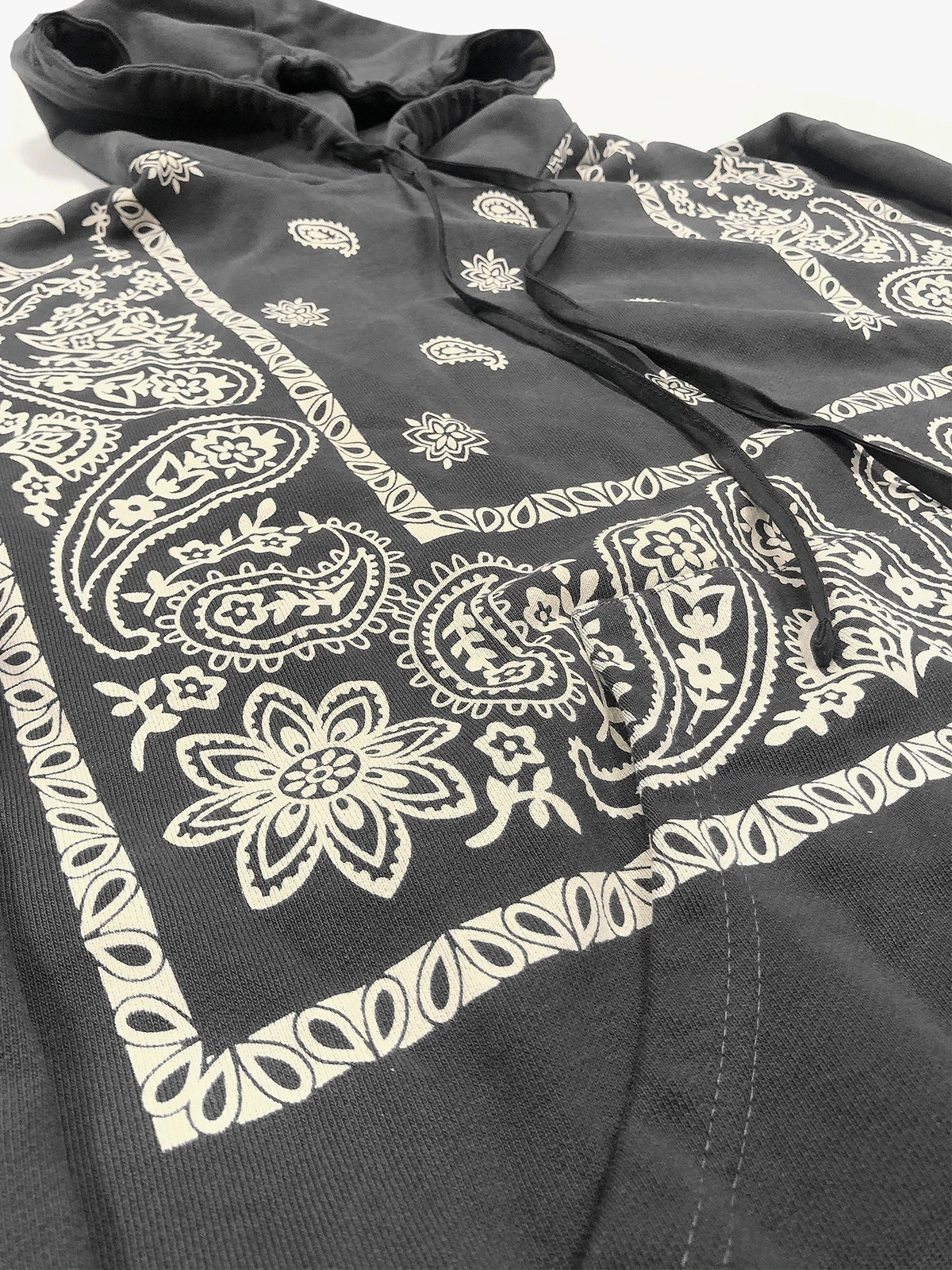 Diznew Custom Streetwear Oversized Mens Bandana Print Basic Hoodies
