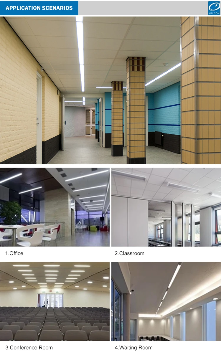 Factory price mounted surface 20 30 40 50 60 80 w led recessed linear light