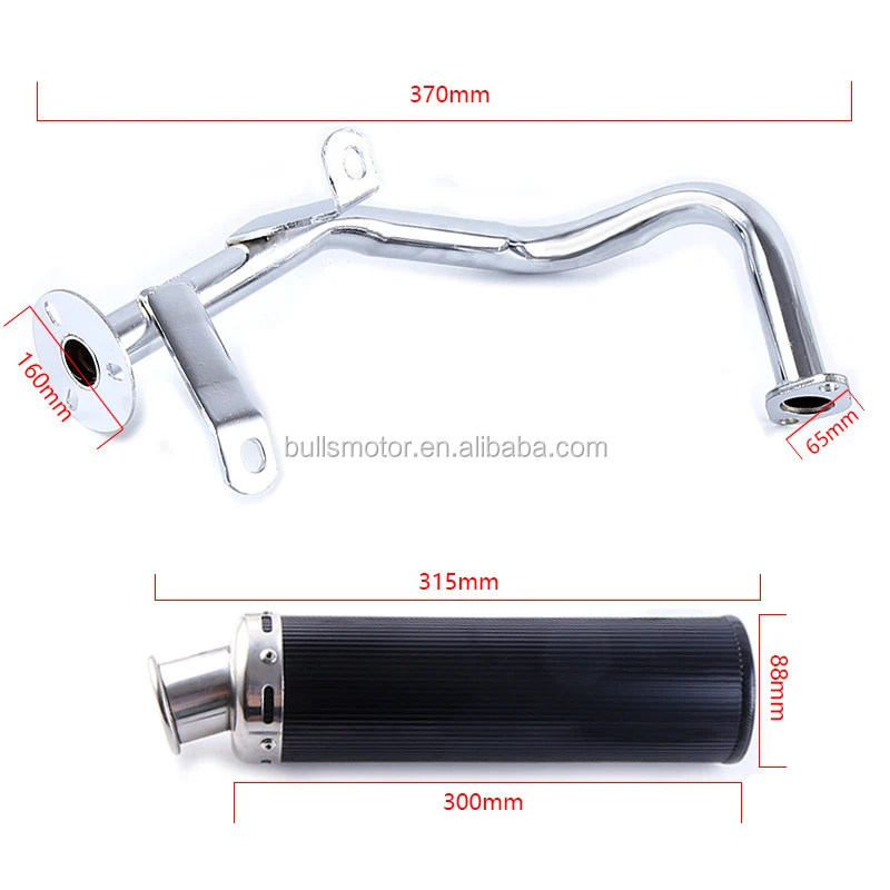 Racing Scooter Exhaust Slip On Pipe For Gy6 Exhaust Muffler Link Pipe