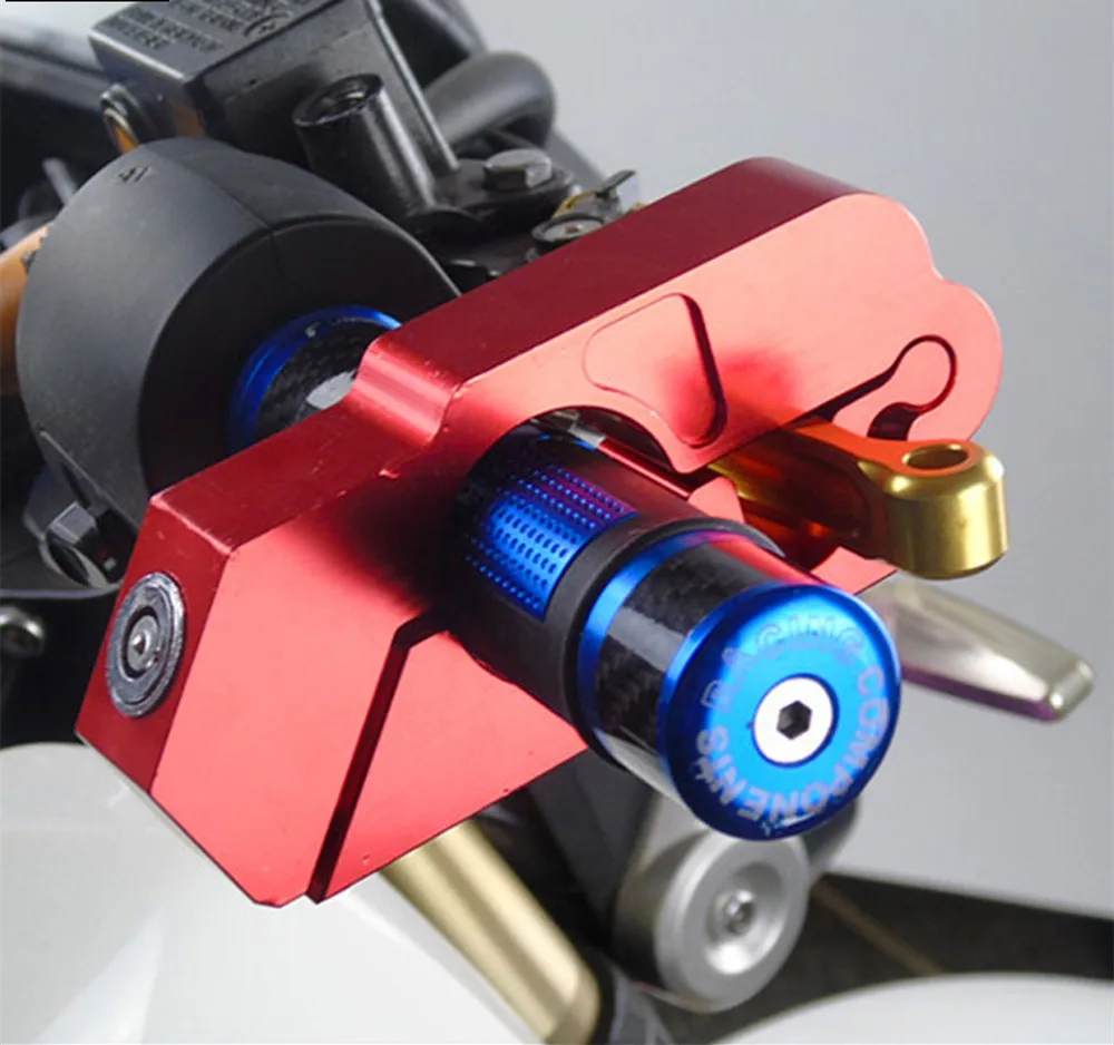 Motorcycle Brake Lever Disc Lock Set Red Black Silver And Blue Buy