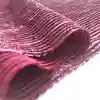 100% polyester red ground material foil lame metallic pleated fabric