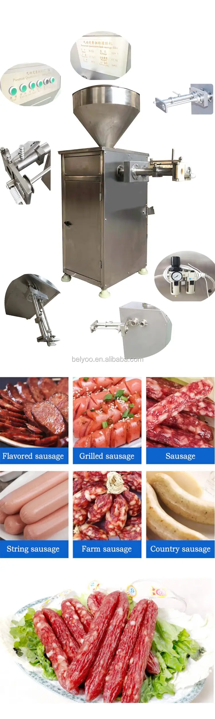 Industrial Stainless Steel Enema Sausage twisting machines/homemade sausage linker price