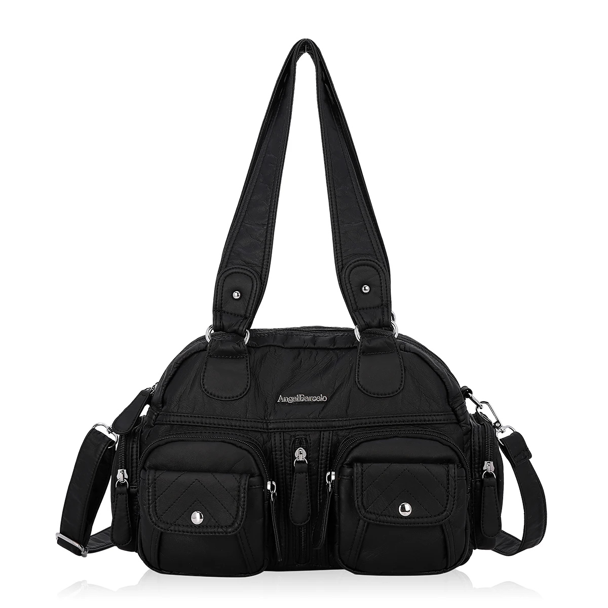 Angelkiss Ladies Purse Satchel Shoulder Bags Tote Washed Leather Bag