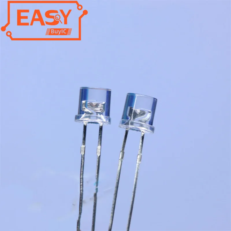 Factory direct sales 5mm water clear Through Hole Round Flat  orange LEDs emitting diode