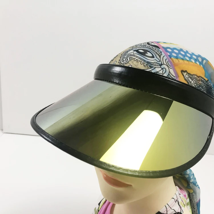 New Style Pvc Transparent Sun Visor Cap Summer Uv Protection Laser Sun