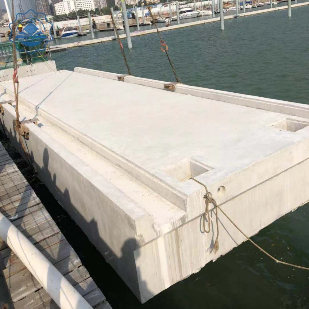 Foam Filled Concrete Floating Dock Or Floating Pontoon High Quality For