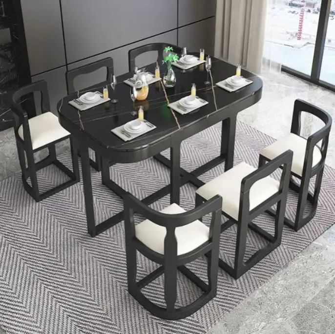 Gmart Dining Table Luxurious Set Dining Room Decoration Big White