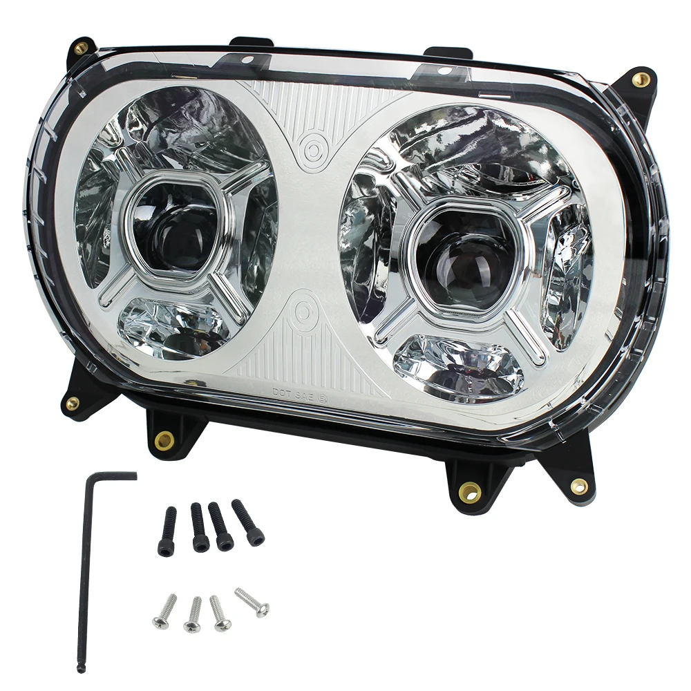 New Motorcycle Road Glide 2015-2020 Dual LED Headlight Projector Headlamp for 2015-2020 Road Glide