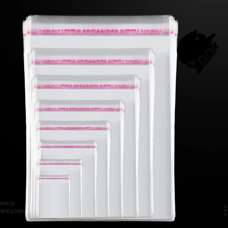 Opp Plastic Bag Transparent Multiple Sizes Plastic Packaging Self ...