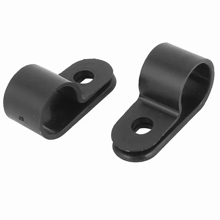 Nylon Cable Clamp Black 1/2" Cable Clip Black Screw Nylon P Clamp From China Factory Buy