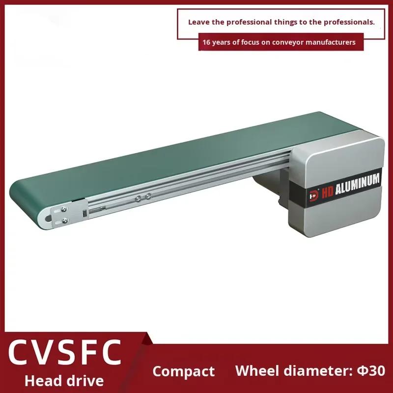 PVC Full Belt Electric Control Speed Adjustable Small Conveyor Accurate Positioning for Heat Sink Custom Cutting Processing manufacture