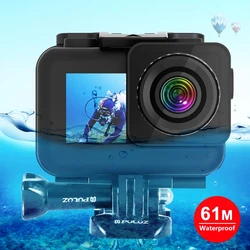 Dropshipping PULUZ 61m Waterproof Housing Camera Protective Case with Buckle Basic Mount & Screw for DJI Osmo Action