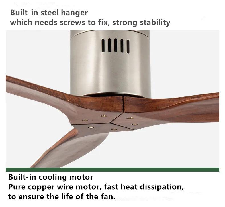 2020 Made In China Wood Blades Dc Ceiling Fan Low Power Consumption