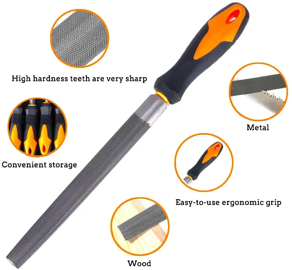 17pcs premium grade t12 drop forged alloy steel file tool set with