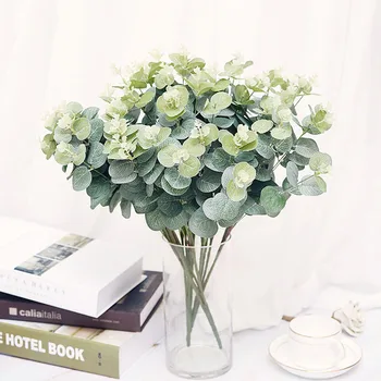 Artificial Silver Dollar Eucalyptus/baby Breath Flowers Fake Plant Decor  Vivid Silk Flowers For Home Office Kitchen Living Room - Buy Artificial