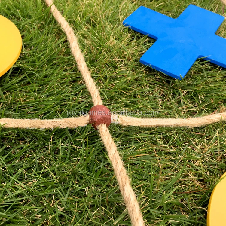 build your own yard size tic tac toe with ropes