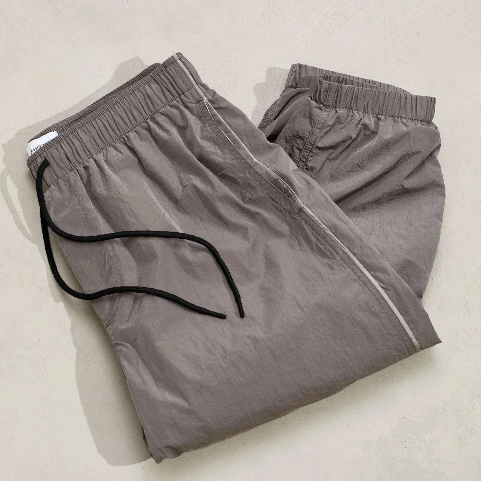 gray windbreaker pants