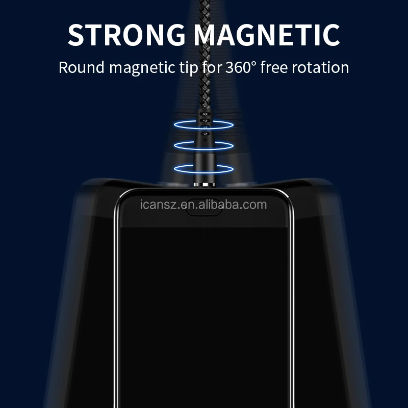 New model Electric 3 in 1 magnetic mobile phone usb charger cable magnet data cables with certificate - ANKUX.COM