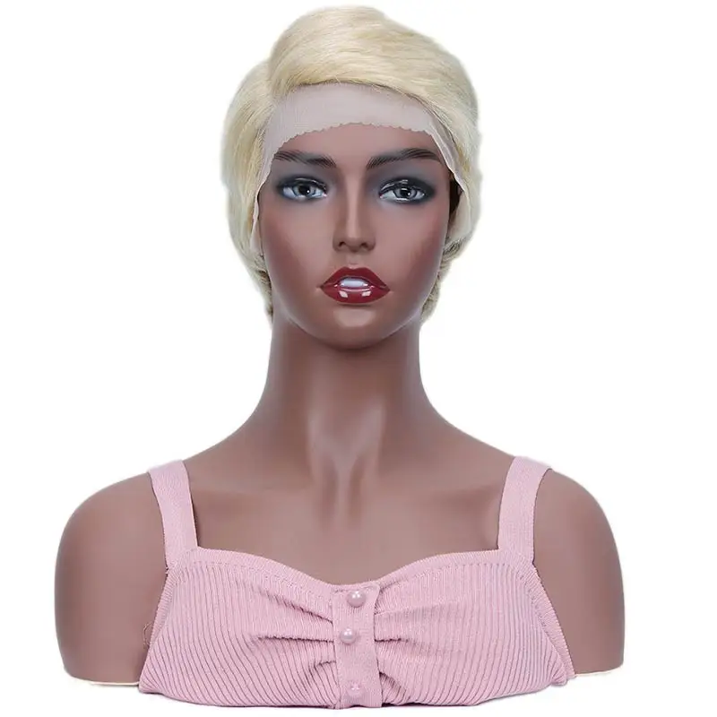 

Noble Lace Front Human Hair Wigs For Black Women Straight pixie cut wig brazilian remy hair blonde wig