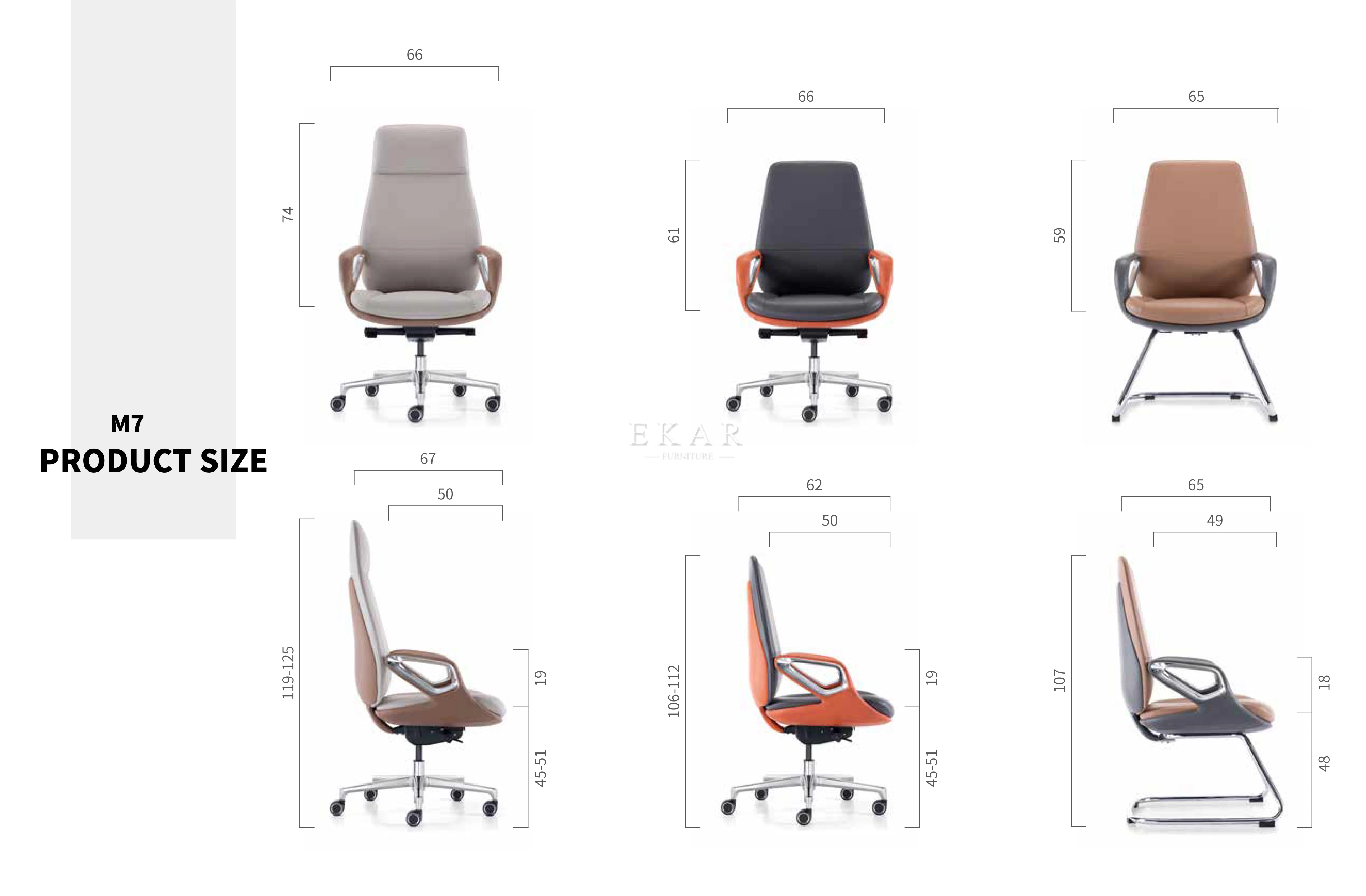 Modern Office Meeting Room Pu Leather Conference Arm Chair factory