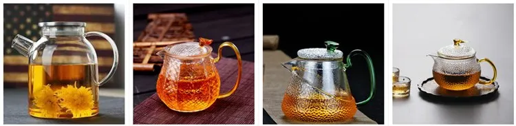 Direct Deal High Borosilicate Pyrex Transparent Hot Tea Pot Set Glass
