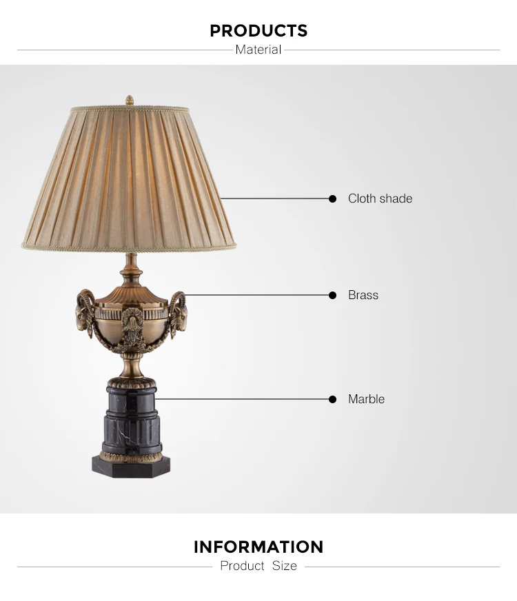 sheephead brass luxury lamps table