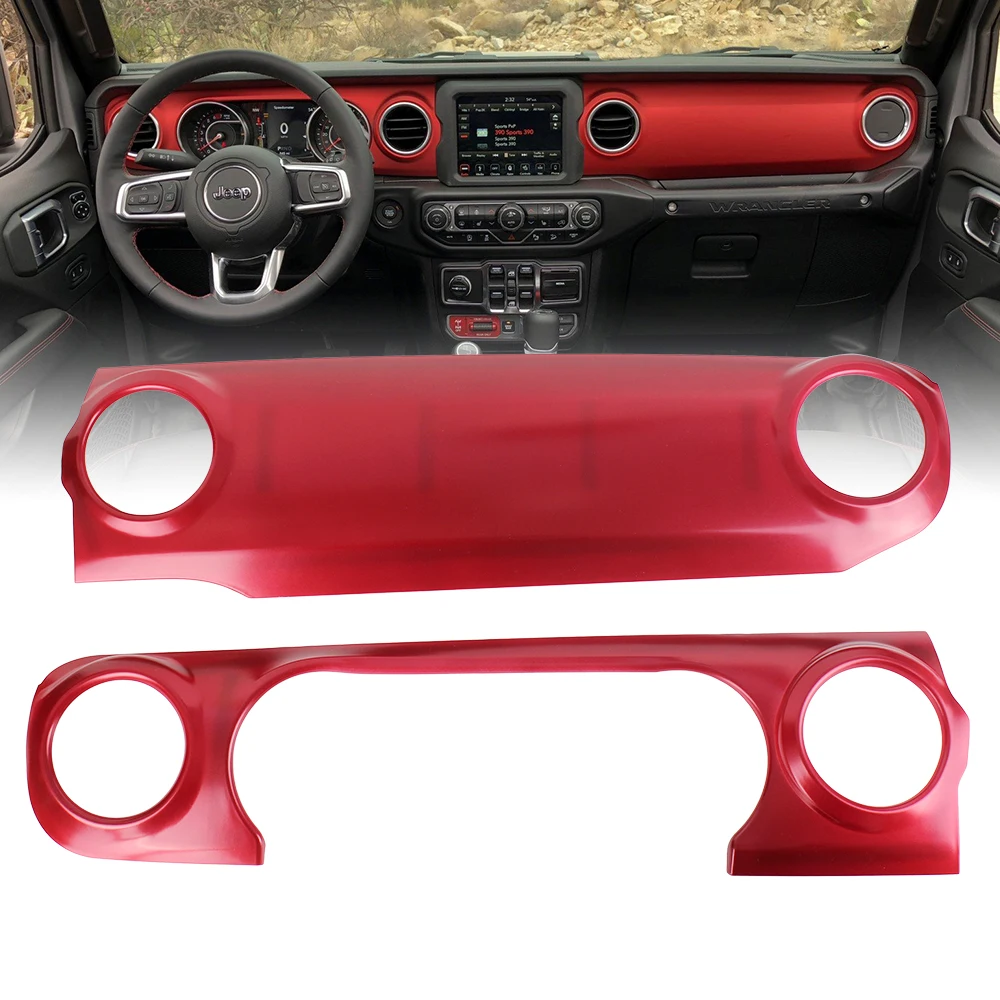 Kit For Jeep Wrangler JL 18-19 Car Interior Accessories Dashboard Instrument Panel Decoration Cover Trim