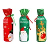Wine Bottle Bag for Gifts Cute Non-woven Christmas Red Wine Bottle Cover Unique Christmas Wine Bottle Packaging Bag Portable