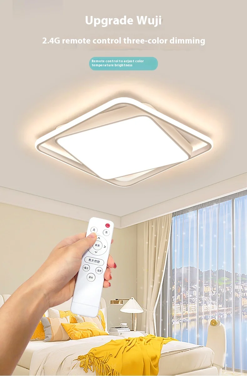product 2024 24w luxury simple cream led ceiling light for living room master bedroom modern style acrylic internet celebrity favorite-5