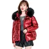 Glossy Down Women's Coat jacket Loose Winter Warm Thick Parka Women Jackets Y12267