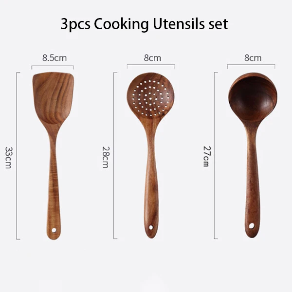 teak utensil set