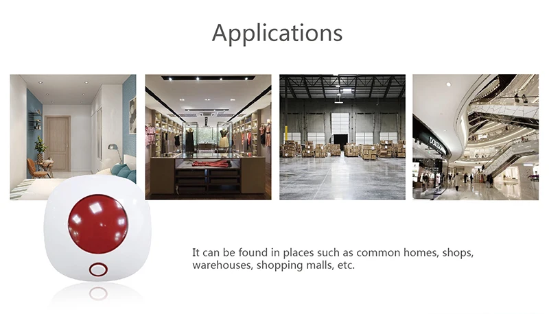 Indoor home alarm wireless Strobe siren