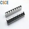 1 * 8 Ports 10 Pin RJ45 Connector , Multiple RJ45 Sockets 100 Base T Through Hole Shielded