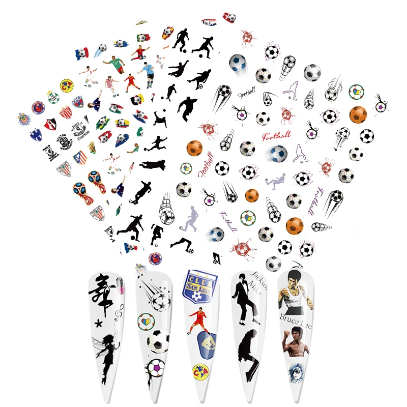 New character nail art stickers  3D football ballet nail art stickers