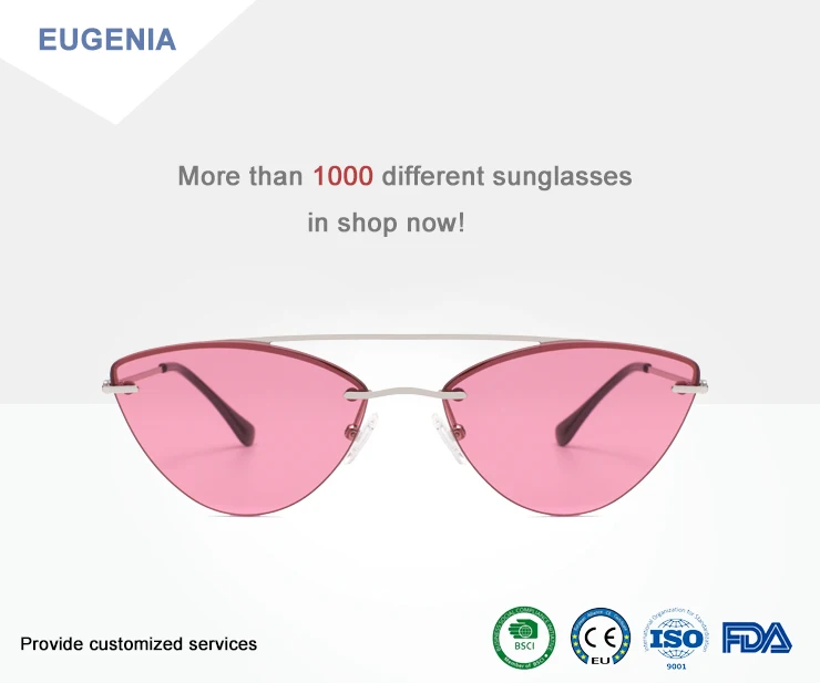 EUGENIA 2020 New Arrival Cat Eye Women Fashion Metal Sunglasses