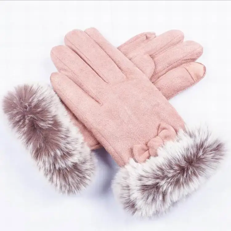 2020 Amazon Hot Sales Winter Woman Fashion Warm Touch Screen Outdoor Activity Cycling Running Sports Gloves With Soft Velvet