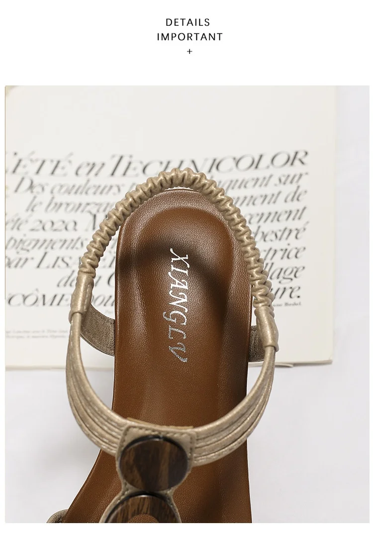 Stylish Women's Summer Wedge Sandals - Vintage Bohemian Roman Shoes