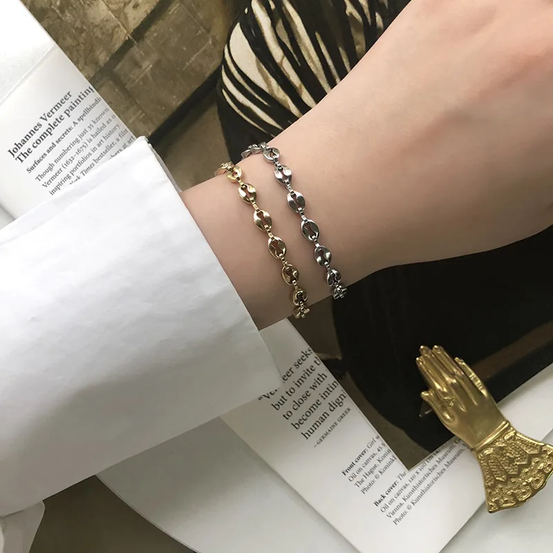 Ti Sento Gold Plated Silver 'Coffee Bean' Bracelet – urban-armour-jewellery