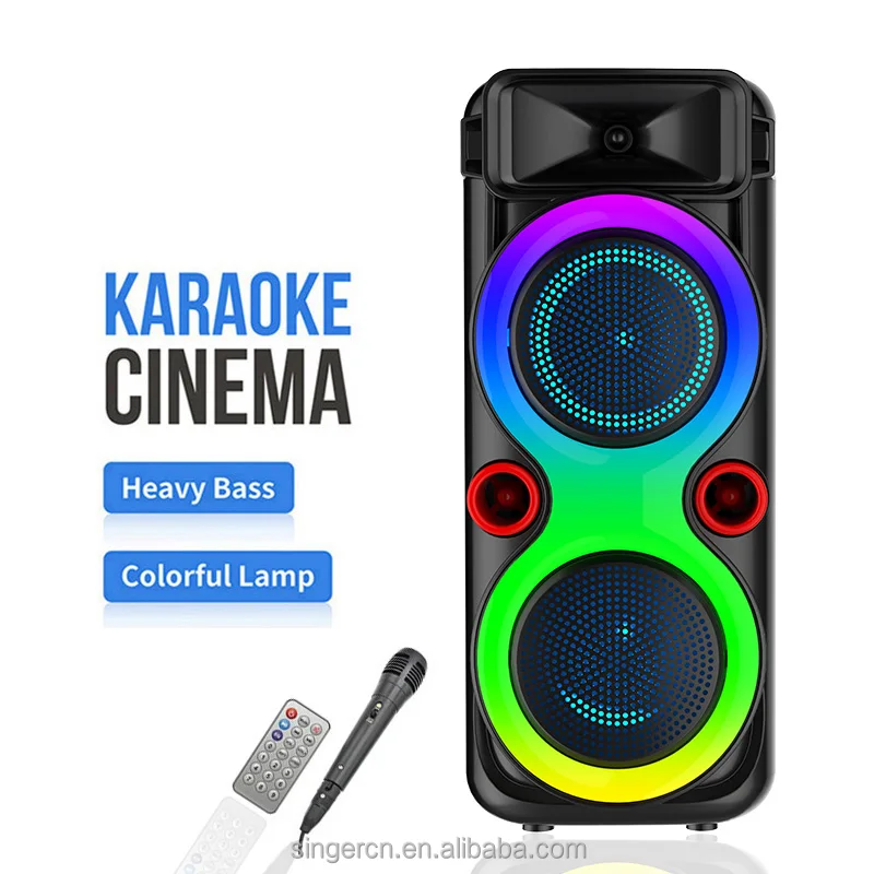 スーパーBAWOTEX-HDZ BAWO-108BZ Portable Bluetooth DJ Bass Party Speaker with LED Light