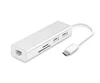 TYPE-C 3.0 TO 1000Mbps rj45 Ethernet network adapter converter 5 in 1type C USB hub to RJ45+ 2*USB 3.0+SD/TF card reader