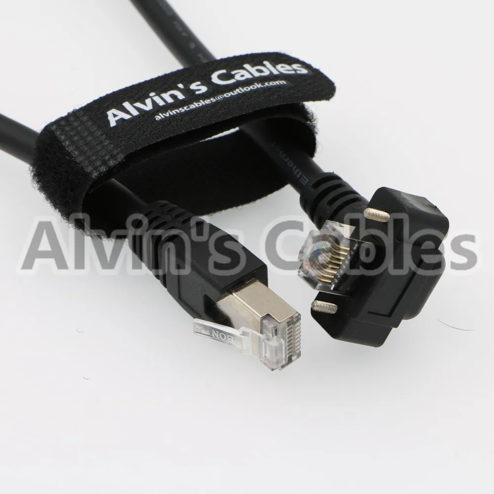 Gige Cat6 Screw Lock Horizontal Right Angle Rj45 Drc Cable For Basler