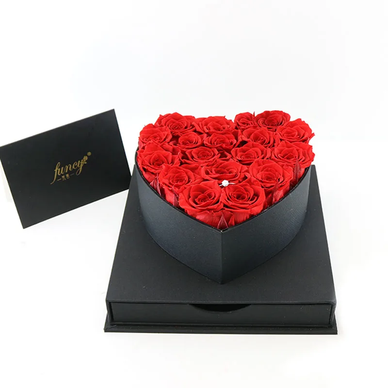 Longlasting Luxury Gift Set Preserved Real Roses In Gift Box Valentines ...