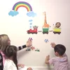 Tailor Made Good Colorful Home Decoration PP Children Train Stickers