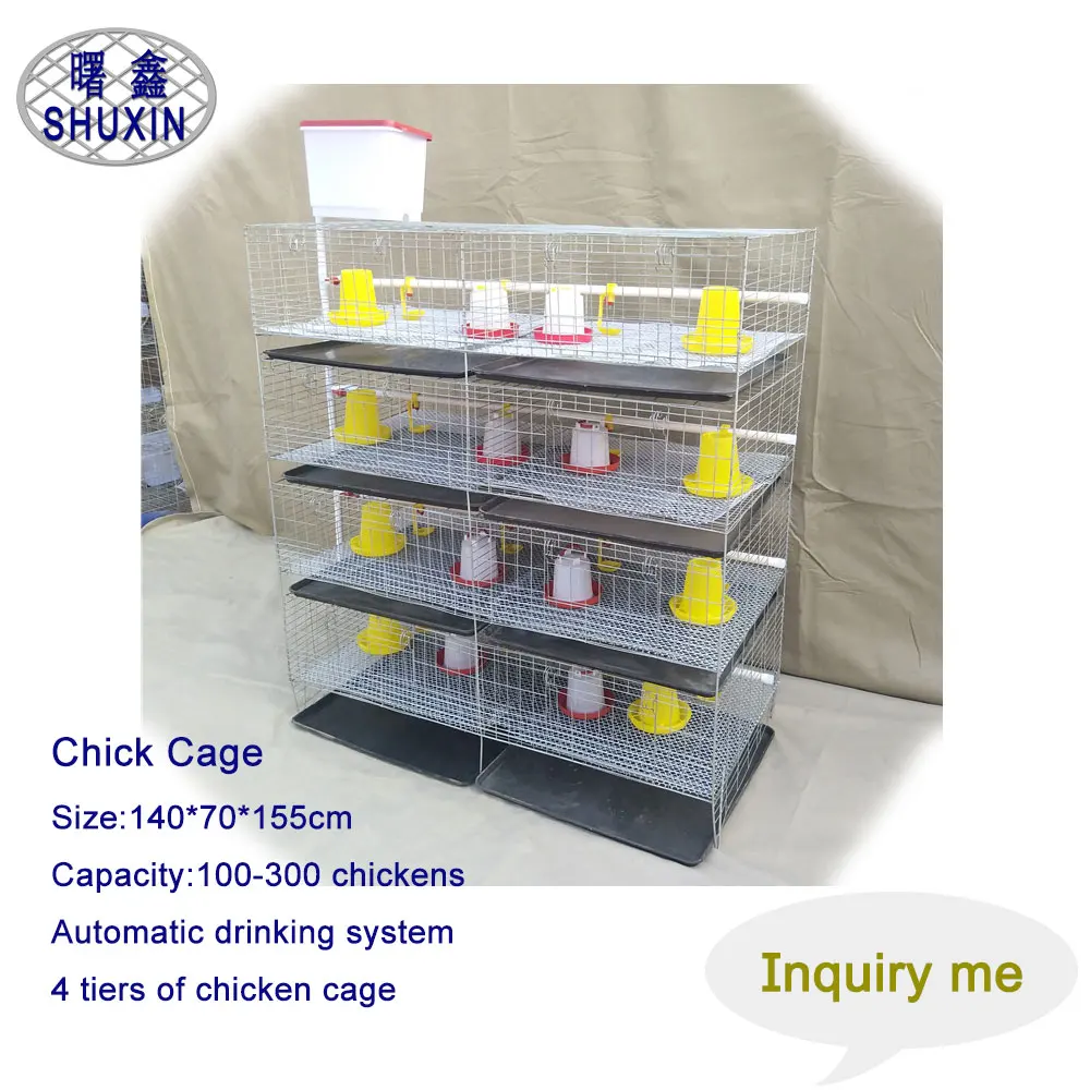4 Tiers 100300 Birds Capacity Little Baby Chicken Cage Chick Brooder
