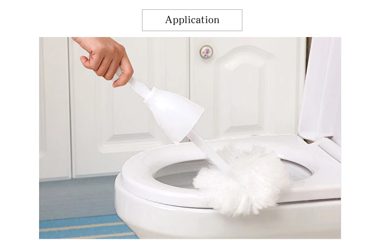 Toilet Brush White Bowl Swab 10" 12" 13.5" Inches Handle Packing 100