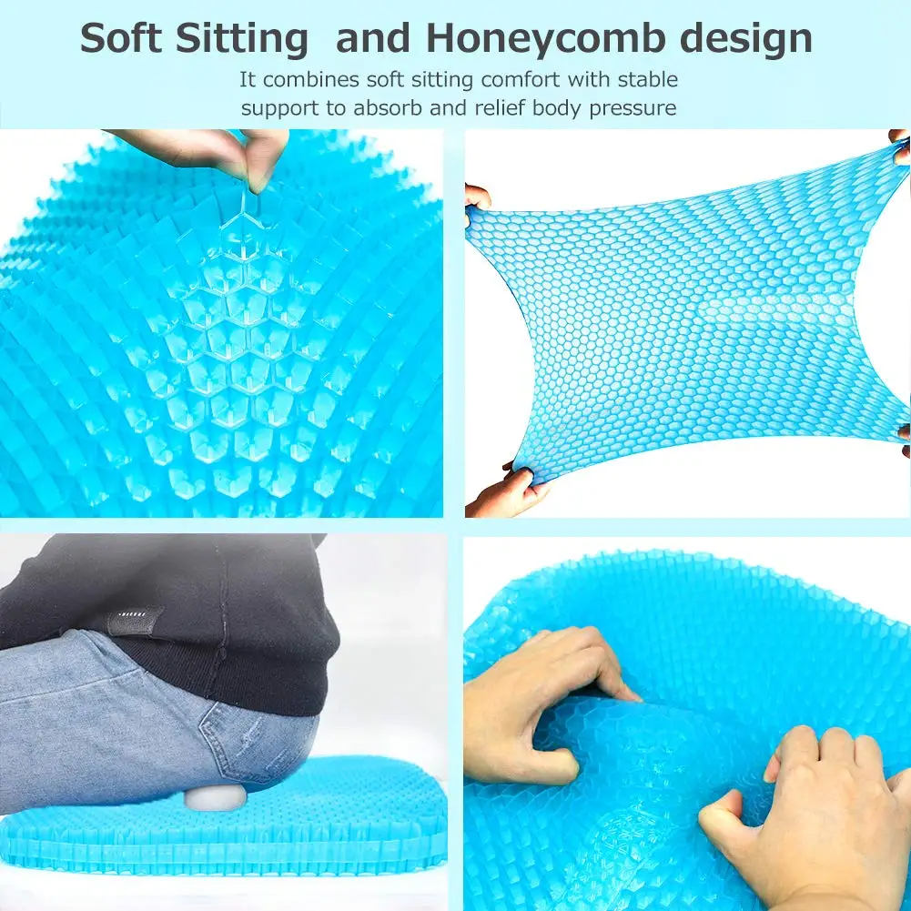 Super Breathable Gel Rubber Seat Cushioned Mat Pads For Home Office Chair Cars