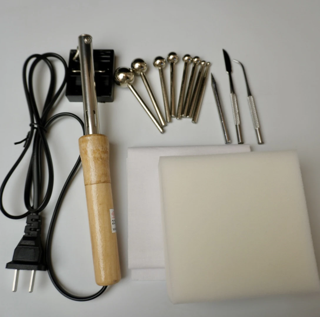Adjustable Temperature Embossing Tool Set Fabric Velvet Flower ...