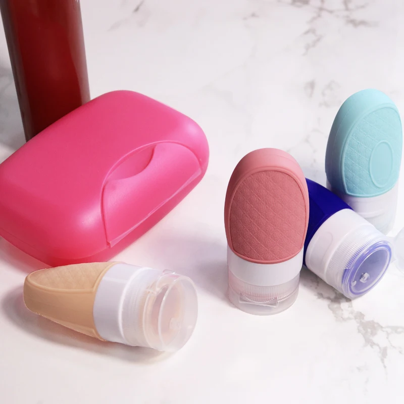 Silicon Shampoo Bottle Food Grade Travel Bottle Silicone Set Empty Mini