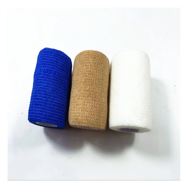 premium cotton/non-woven self adhesive elastic flexible cohesive bandage details